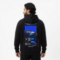 Black Blue Grand Tour Sports Car Hoodie