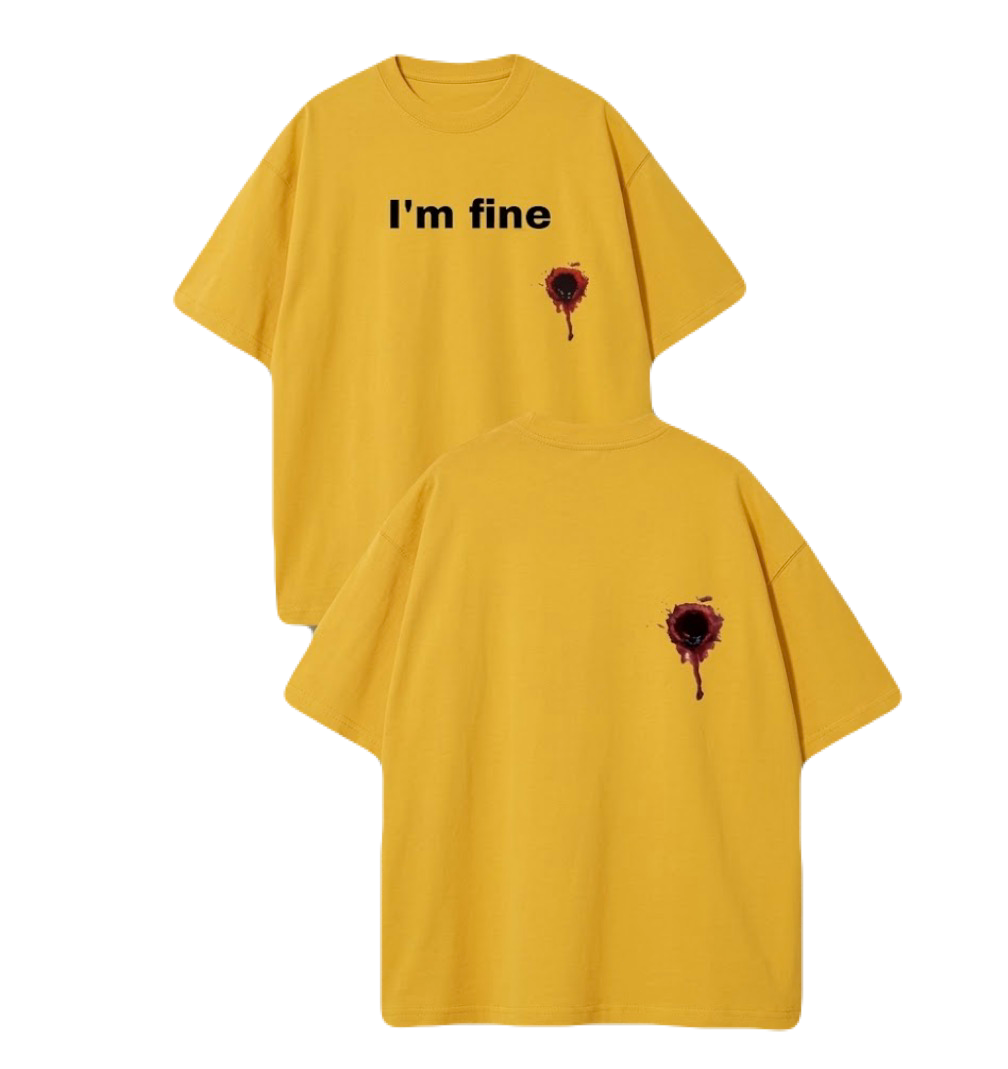 I'm Fine Custom Cotton T-Shirt