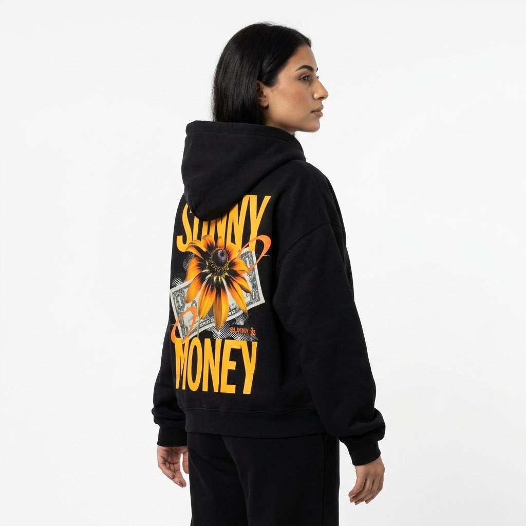 Sunny Money Graphic Zip-Up Hoodie