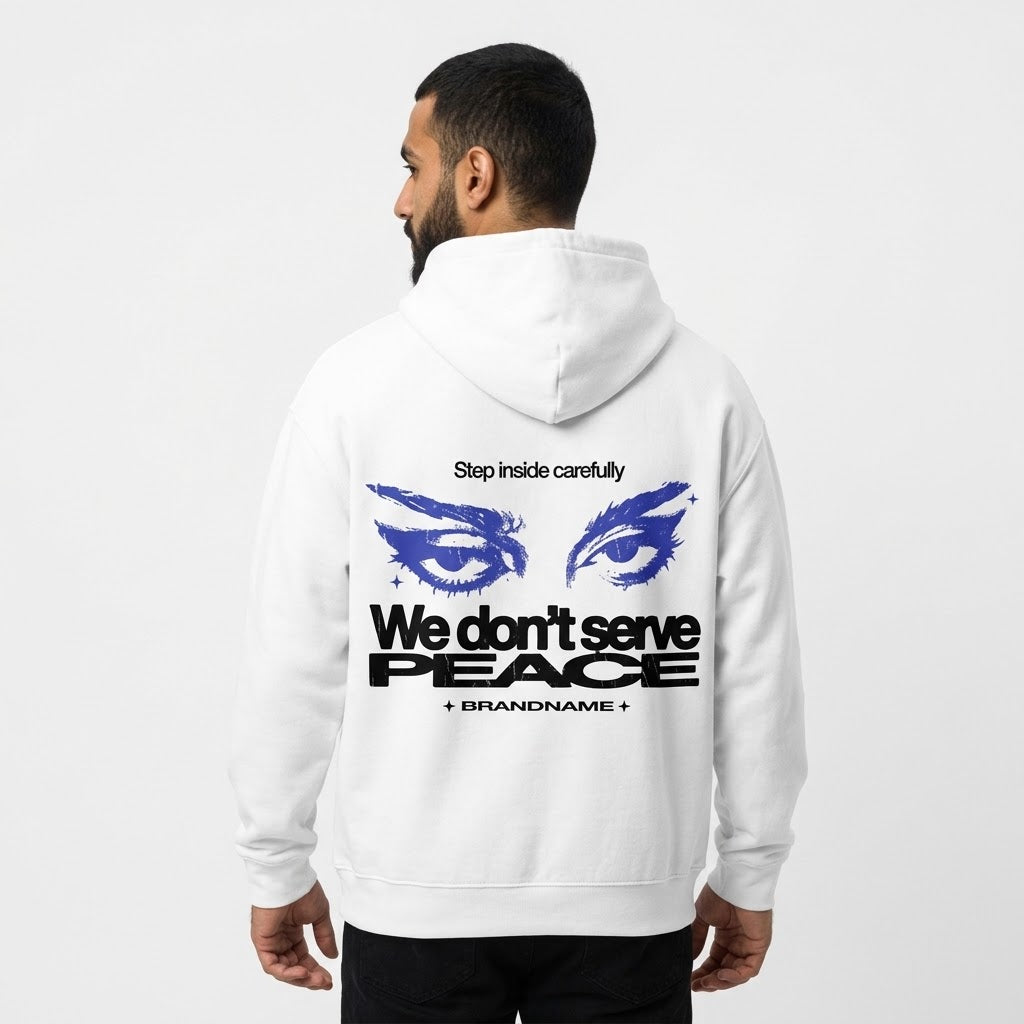 We Don't Serve Peace Graphic Hoodie