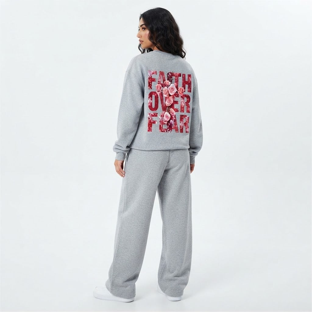 Wide-leg Sweatpants Sweater Set