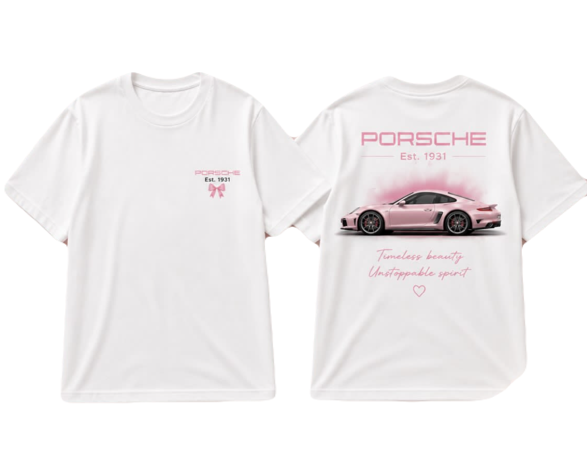 Custom Car Graphic Cotton T-Shirt