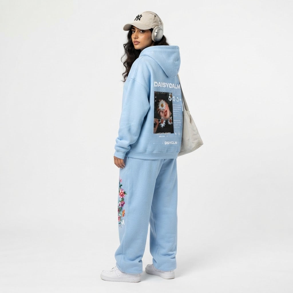 Floral Graphic Hoodie & Joggers Set