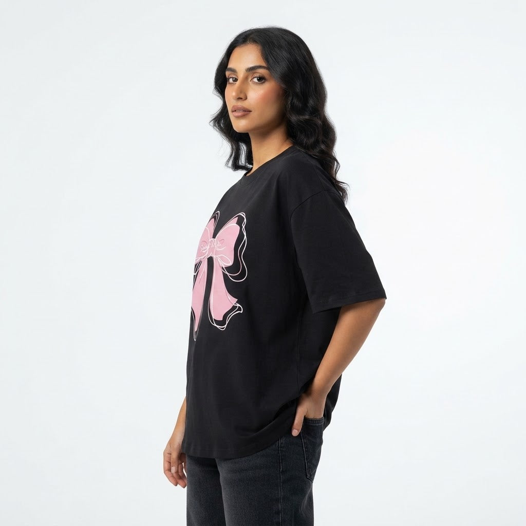 Bow Tie Custom Cotton T-Shirt