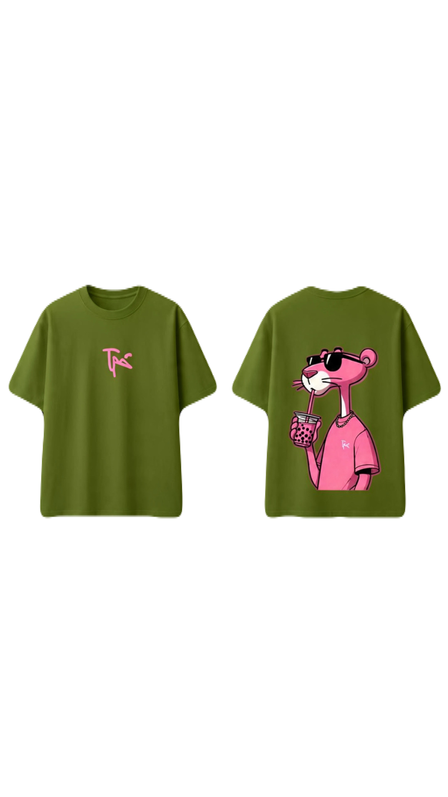 Playfull Panther Custom Cotton T-Shirt