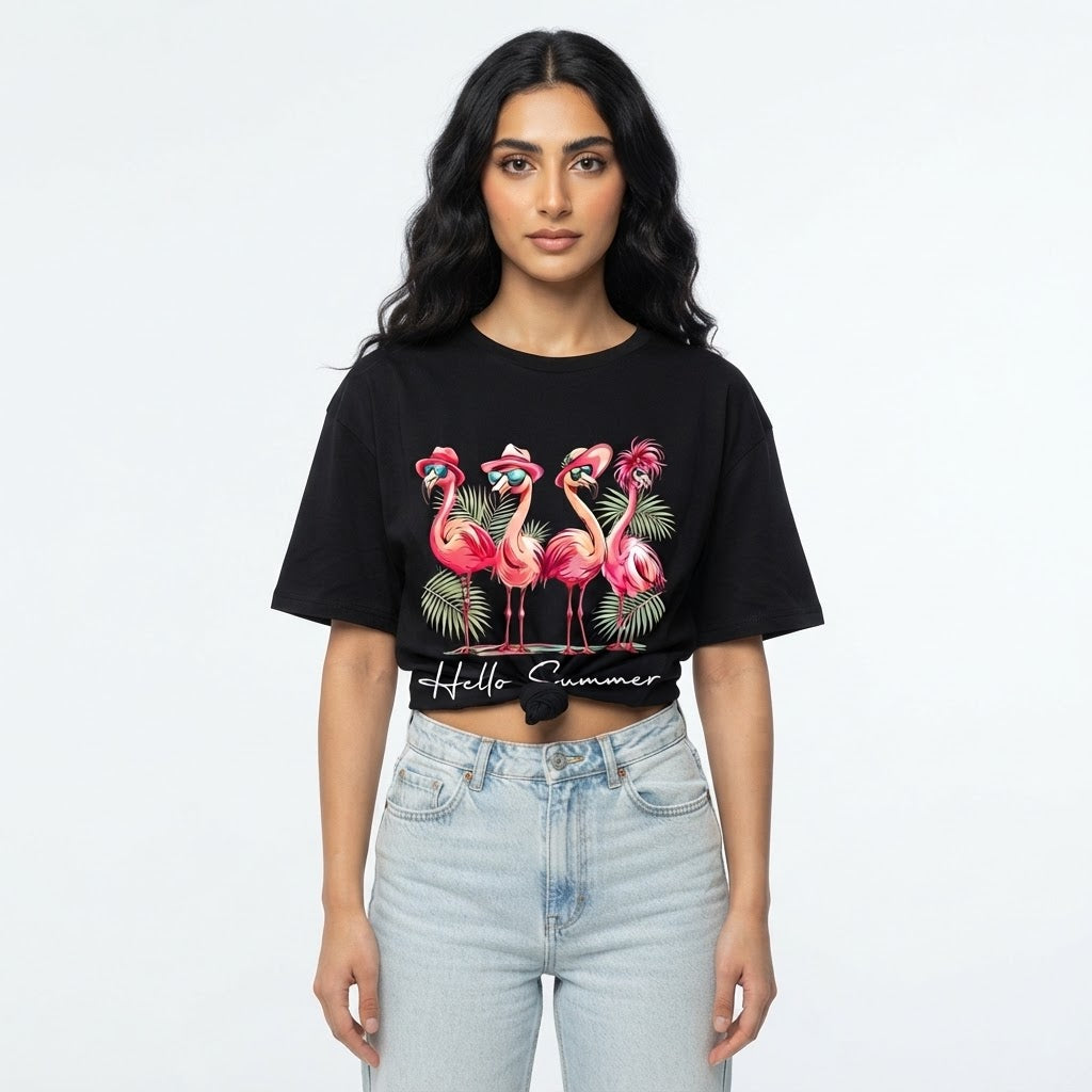 Flamingo Custom Cotton T-Shirt