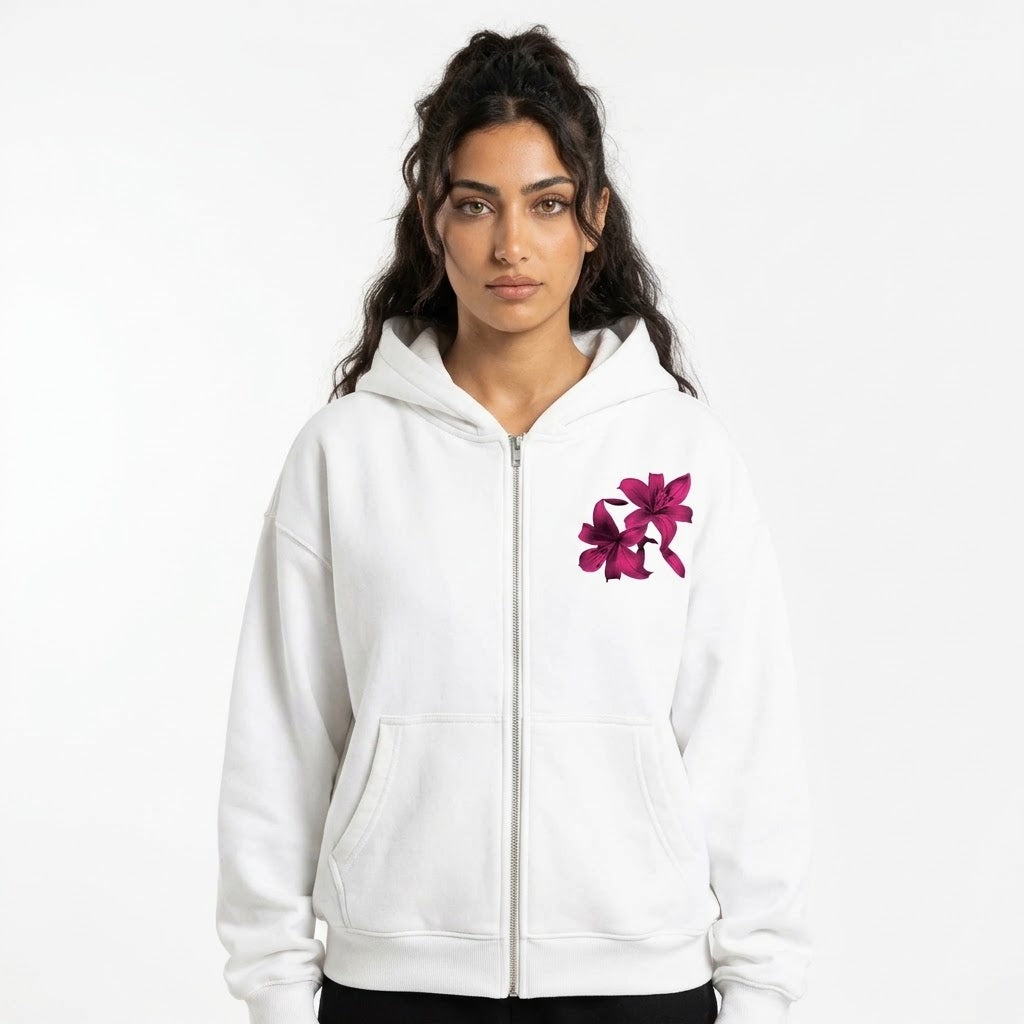 Flowers Theme Premium Hoodie