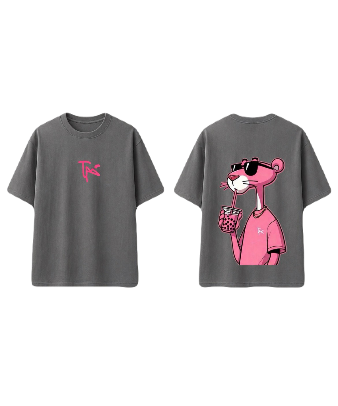 Playfull Panther Custom Cotton T-Shirt