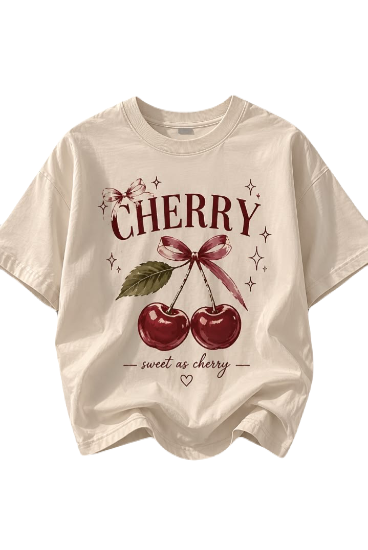 Cherry Custom Cotton T-Shirt