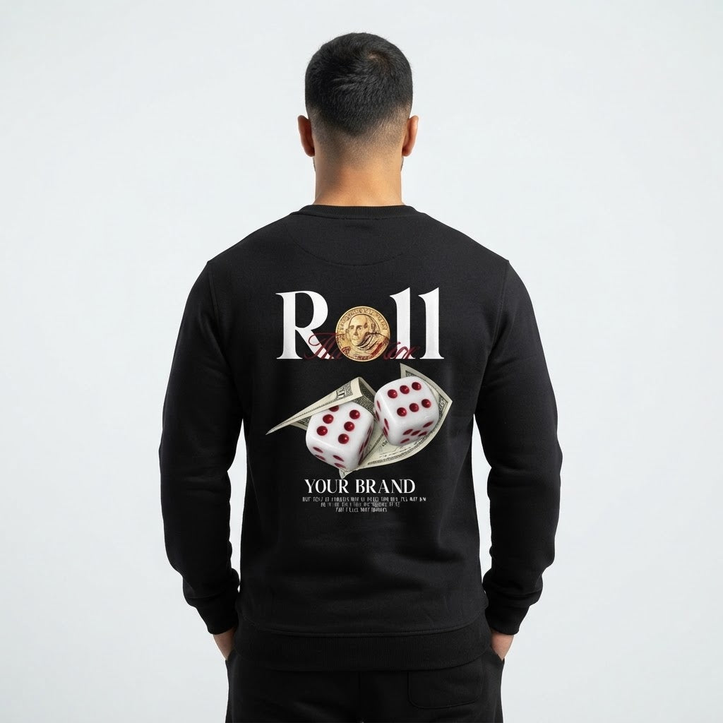 Roll The Dice Graphic Crewneck Sweatshirt