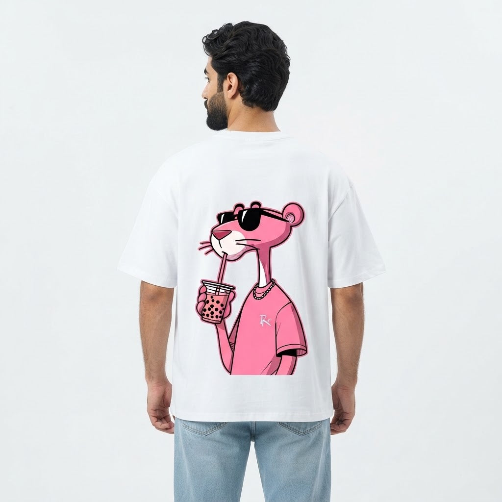 Playfull Panther Custom Cotton T-Shirt