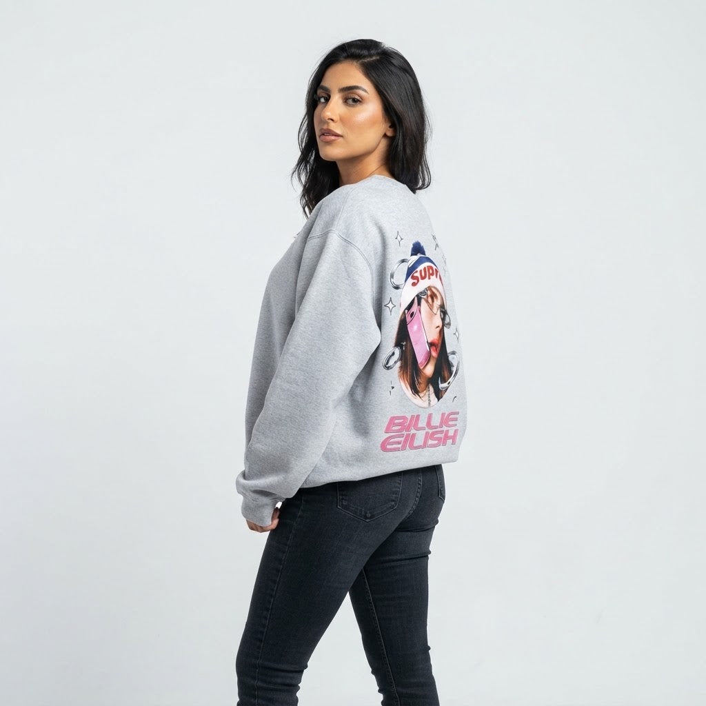 Graphic Print Crewneck Sweatshirt