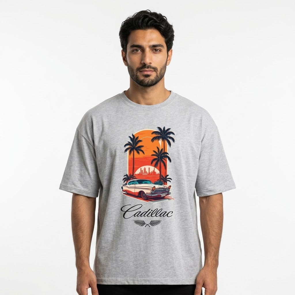 Sunset Classic Car Graphic T-Shirt