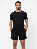 Tonal Letter Pattern Swim Shorts