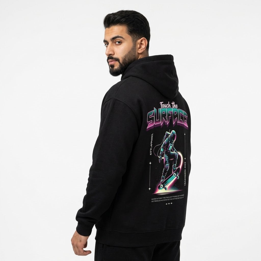Black Neon Skate Astronaut Hoodie