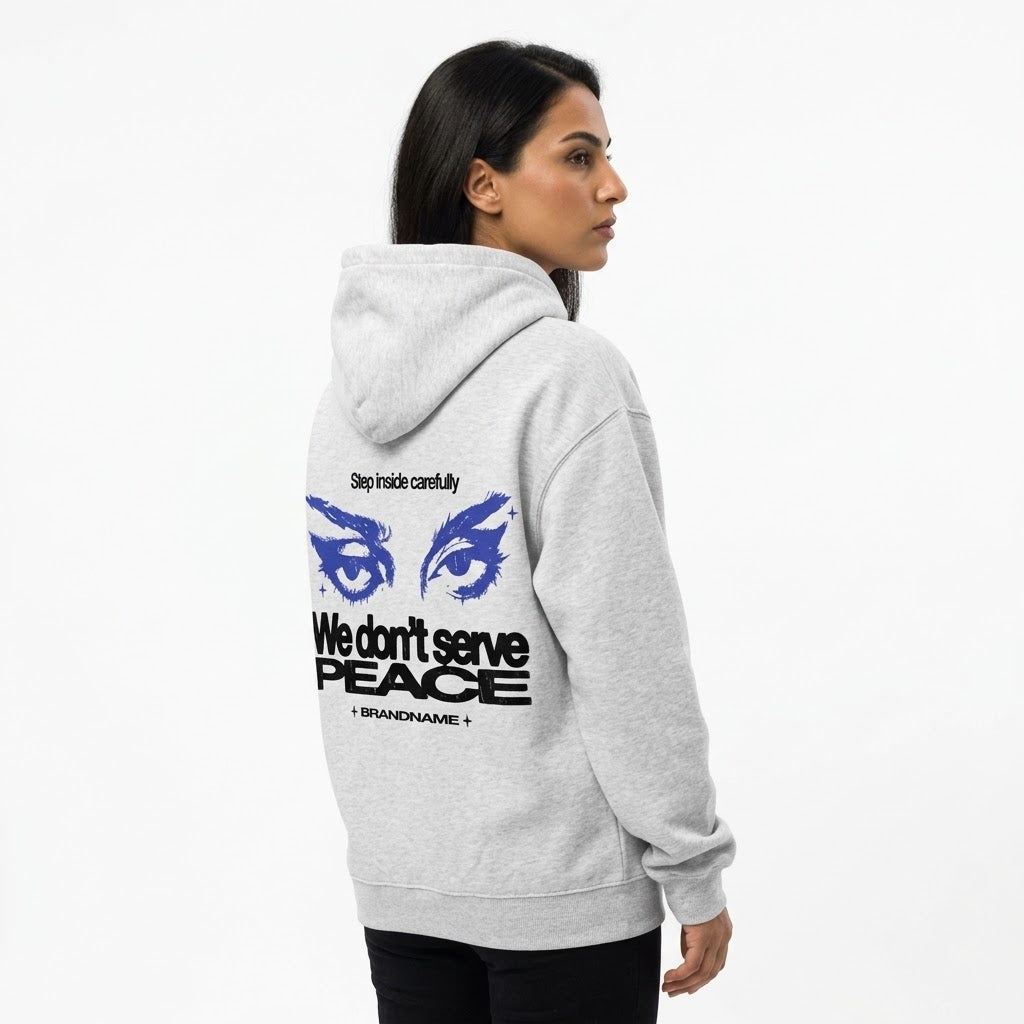 We Don't Serve Peace Graphic Hoodie