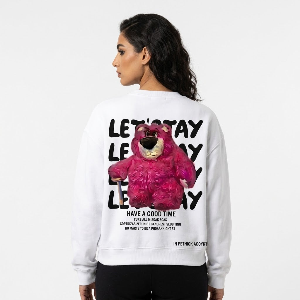 Let's Stay Lotso Bear Graphic Sweatshirt