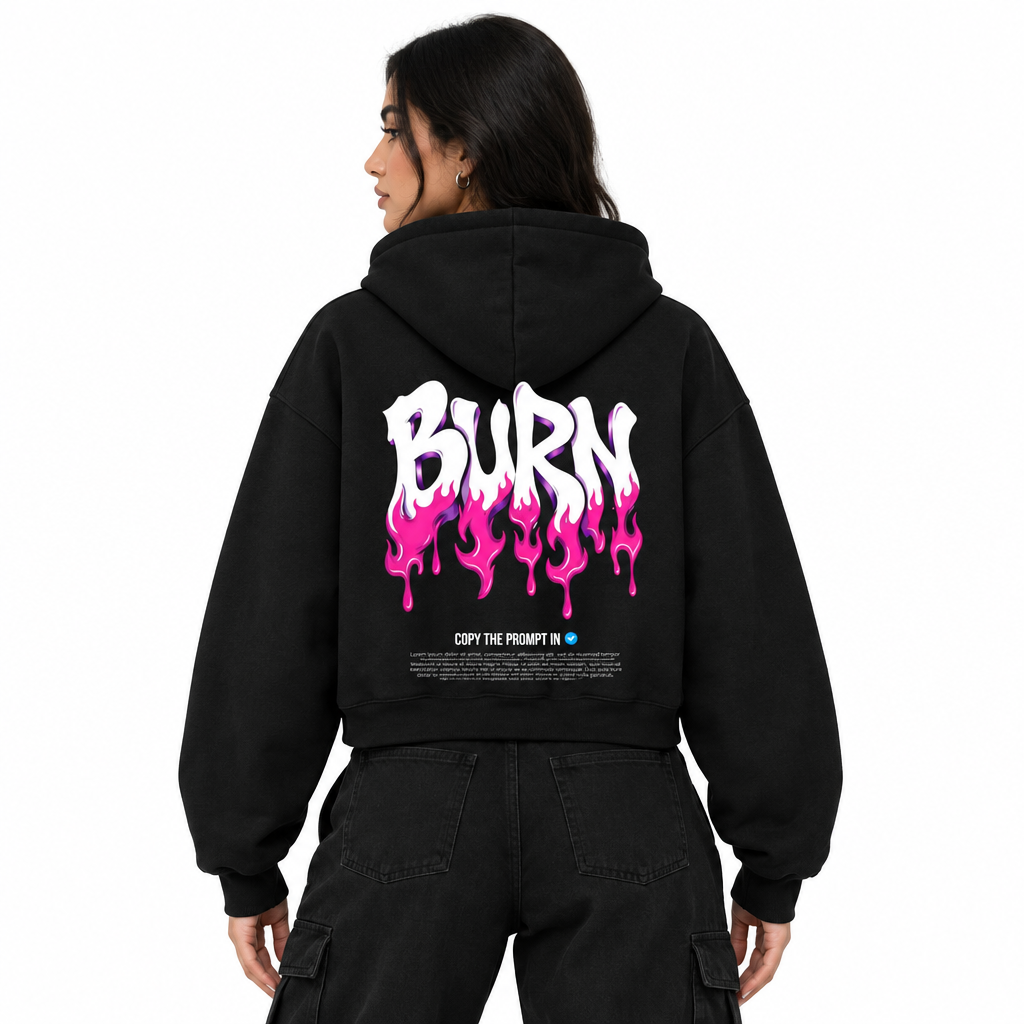 Burn Graphic Zip-Up Hoodie