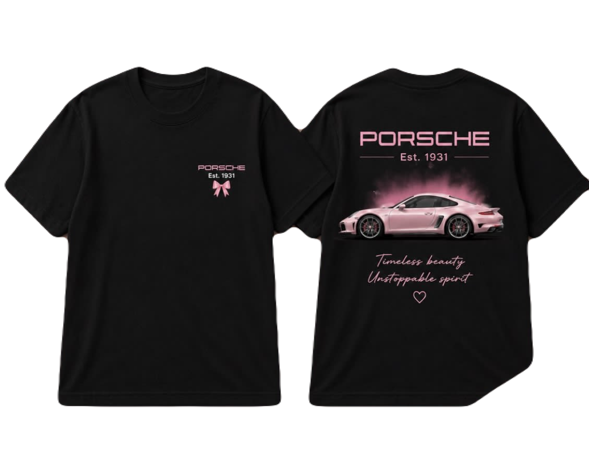 Custom Car Graphic Cotton T-Shirt
