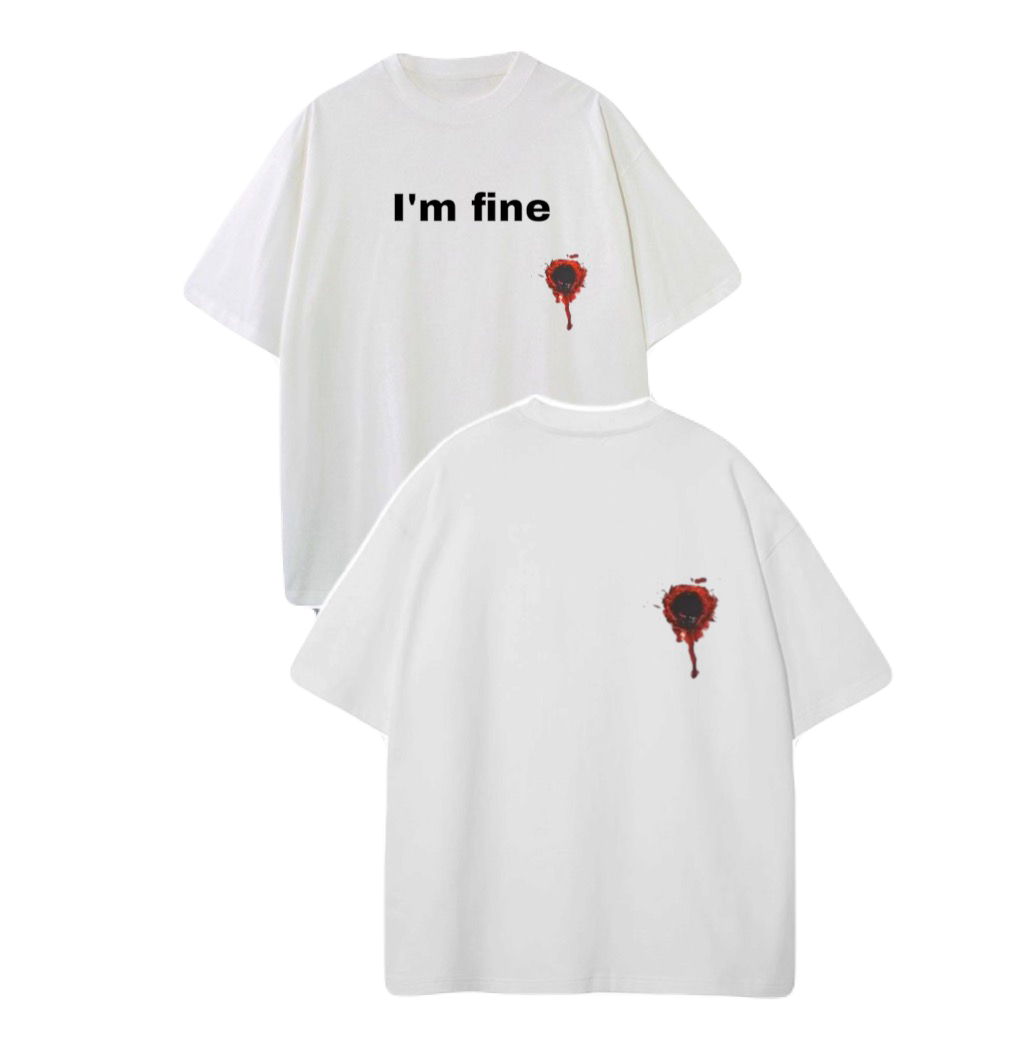 I'm Fine Custom Cotton T-Shirt