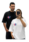 Playful Blue Alien Couples T-Shirt