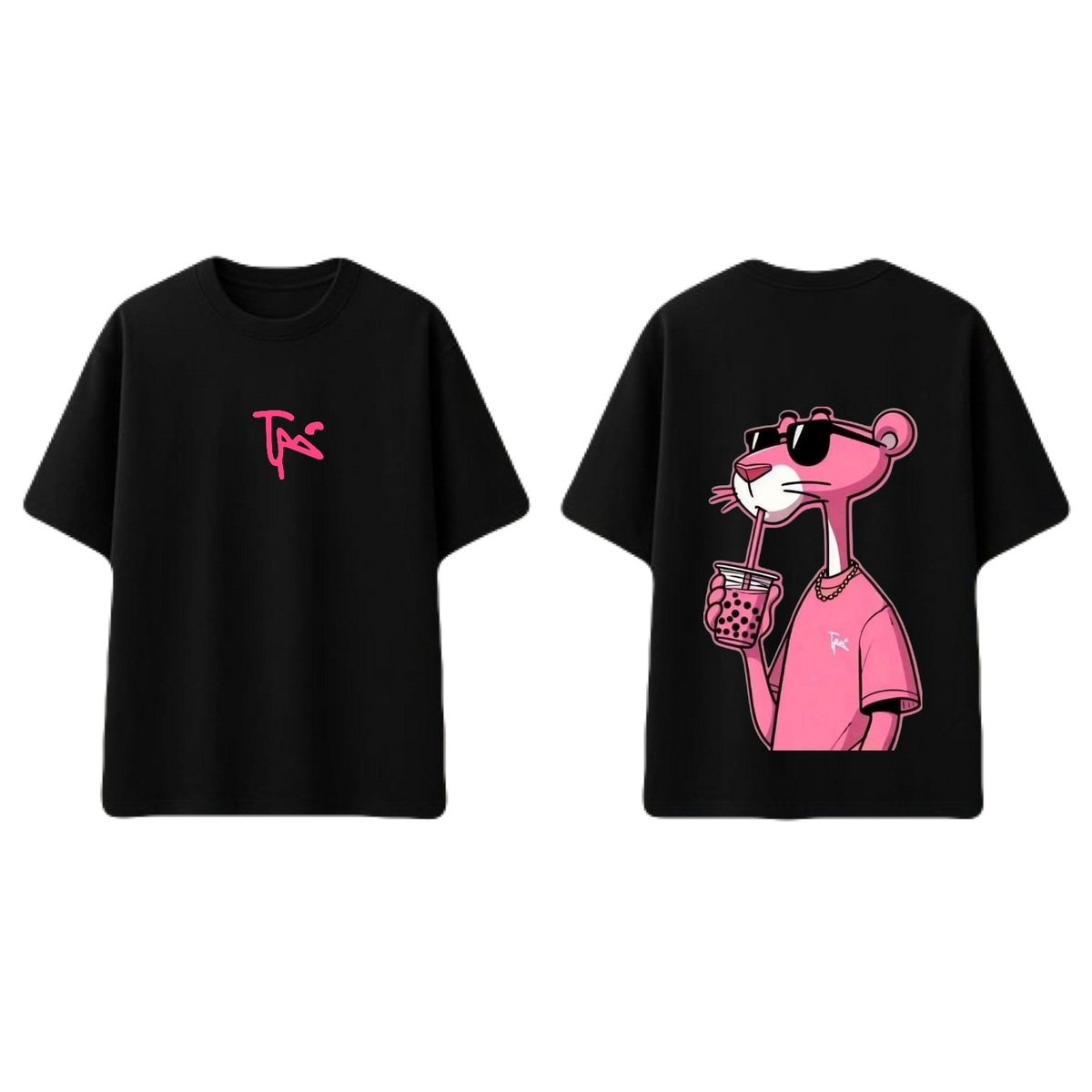 Playfull Panther Custom Cotton T-Shirt