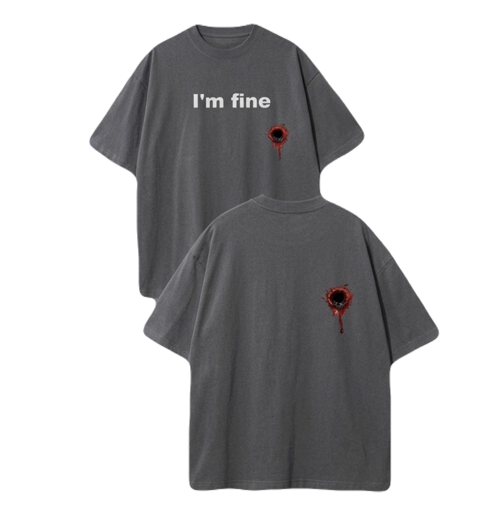 I'm Fine Custom Cotton T-Shirt