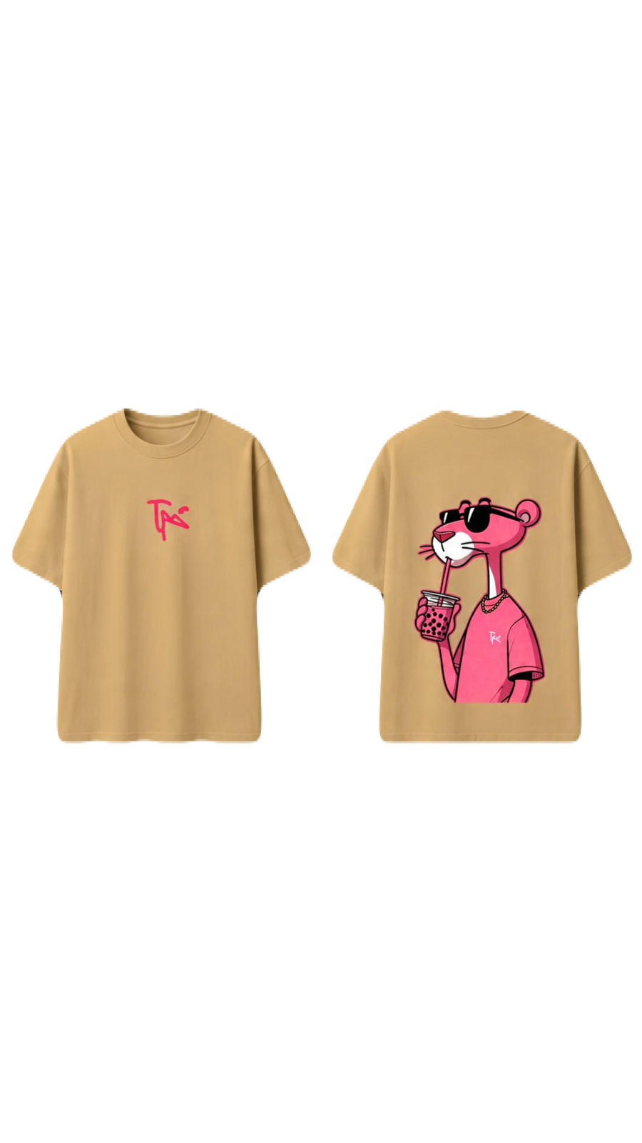 Playfull Panther Custom Cotton T-Shirt