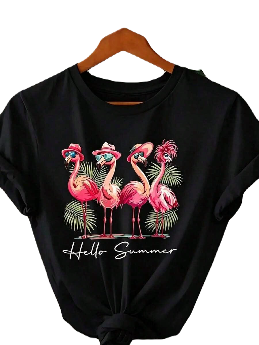 Flamingo Custom Cotton T-Shirt