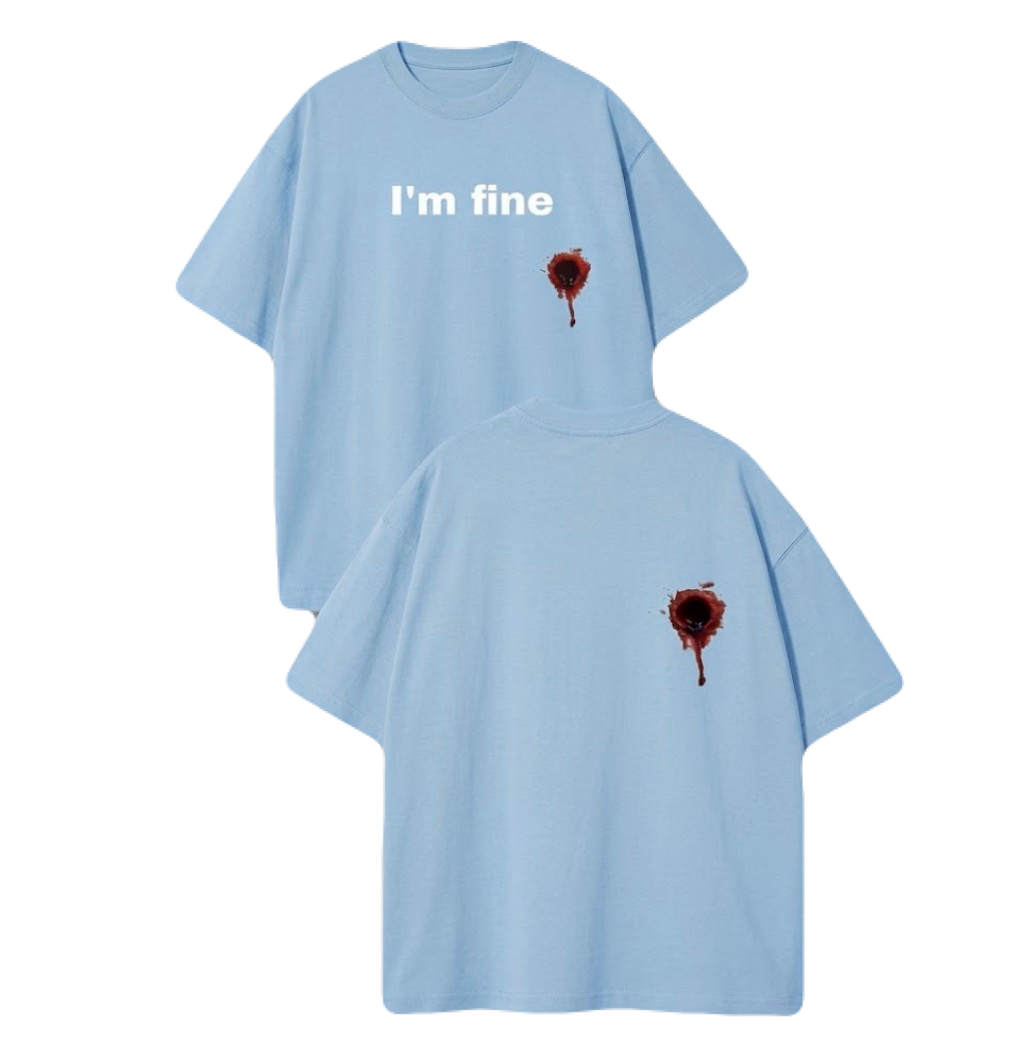 I'm Fine Custom Cotton T-Shirt