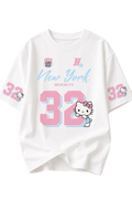 Playful City Cat Custom Cotton T-Shirt