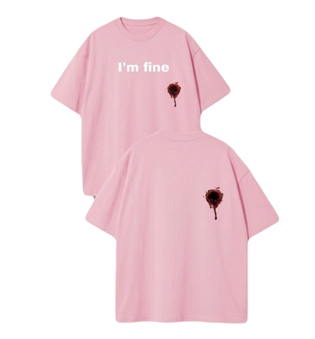 I'm Fine Custom Cotton T-Shirt