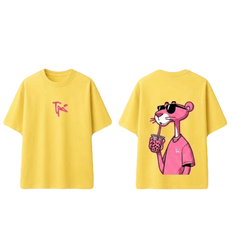 Playfull Panther Custom Cotton T-Shirt