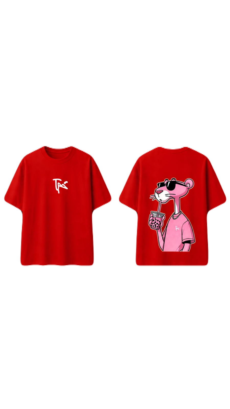 Playfull Panther Custom Cotton T-Shirt