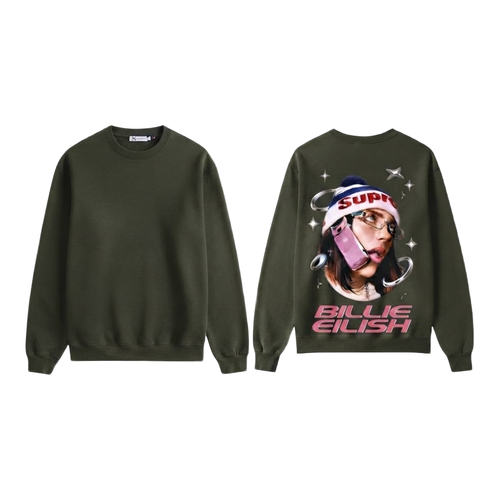 Graphic Print Crewneck Sweatshirt