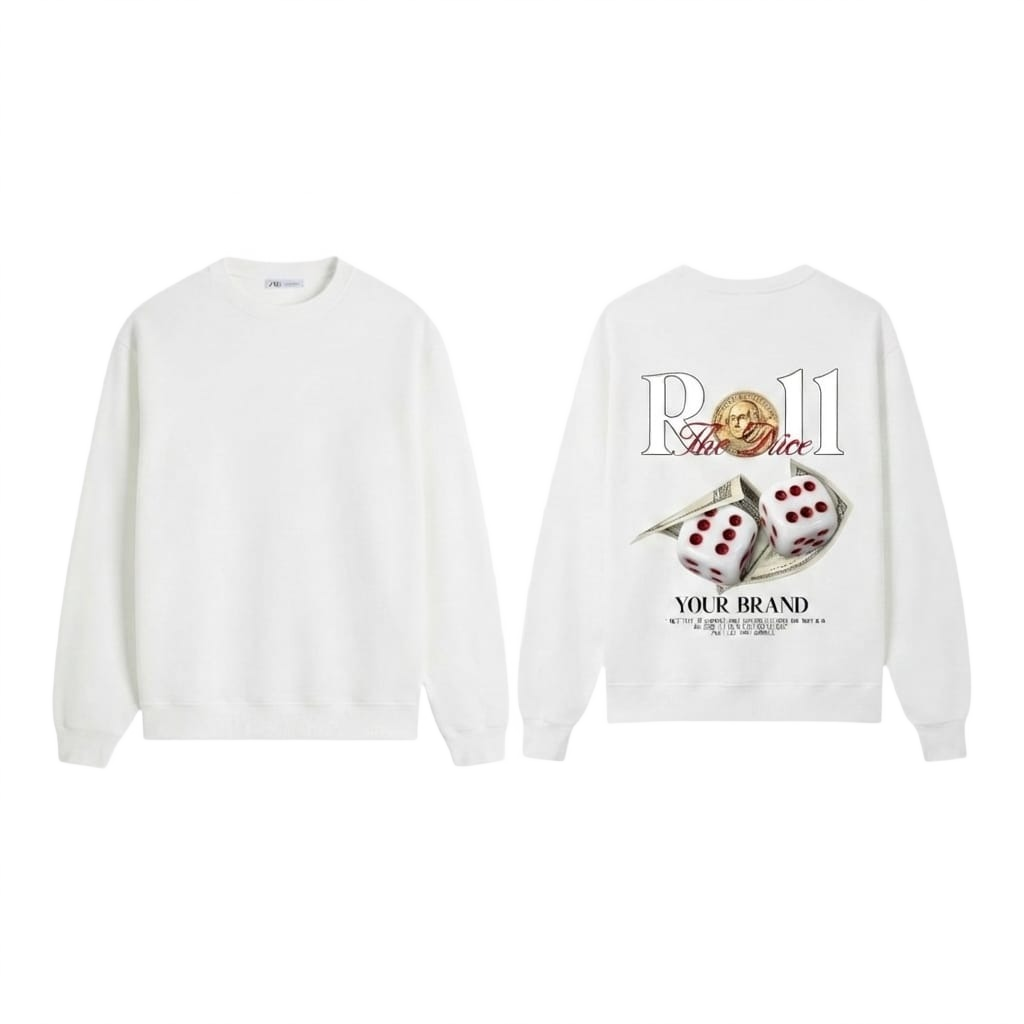 Roll The Dice Graphic Crewneck Sweatshirt