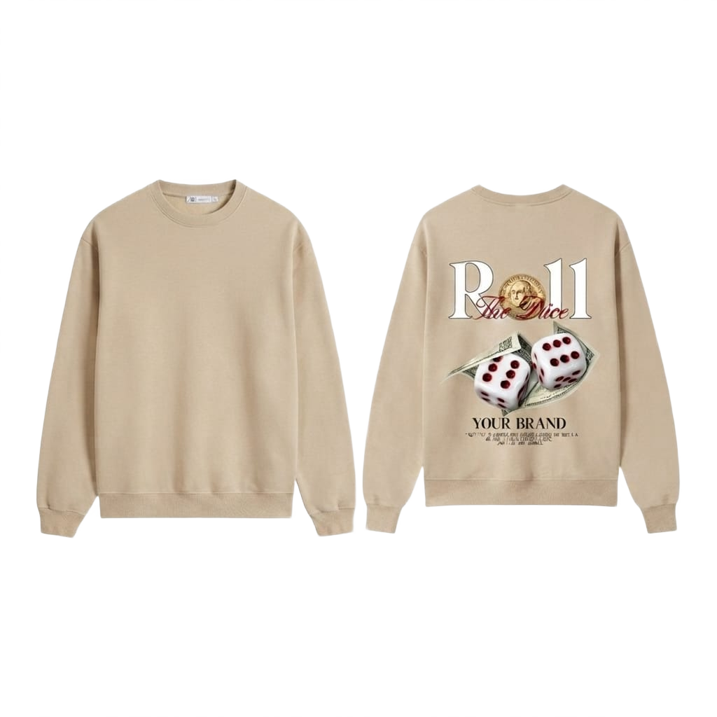 Roll The Dice Graphic Crewneck Sweatshirt
