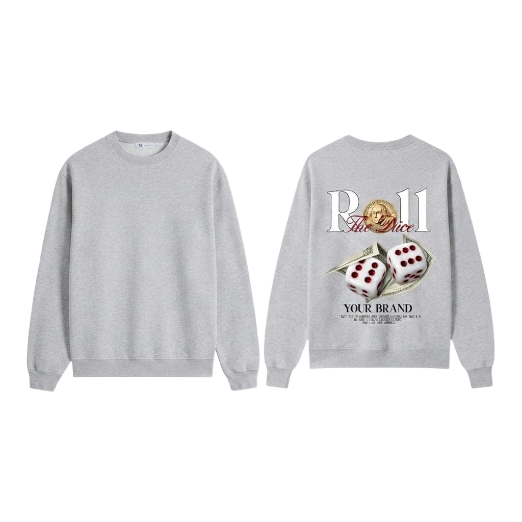 Roll The Dice Graphic Crewneck Sweatshirt