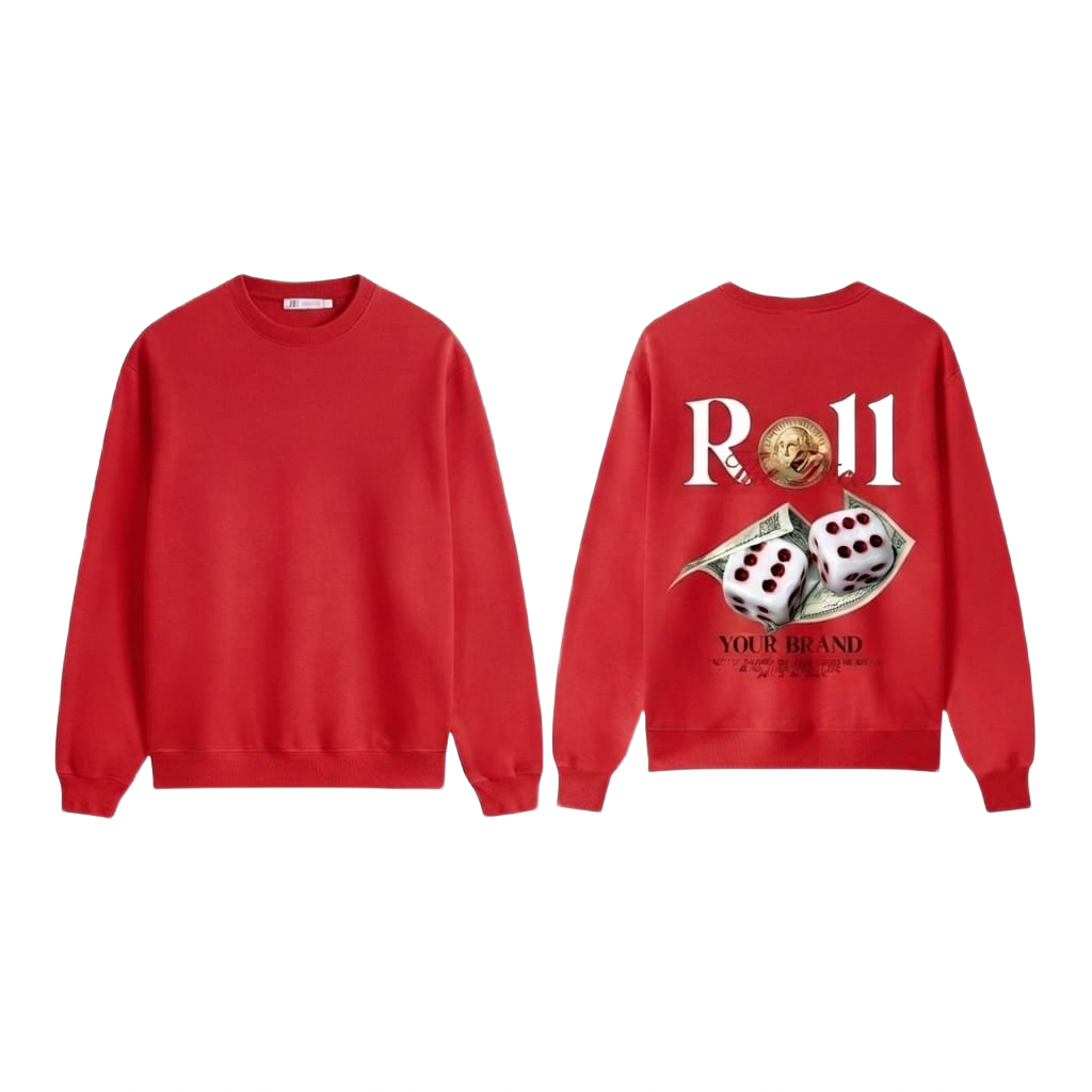 Roll The Dice Graphic Crewneck Sweatshirt