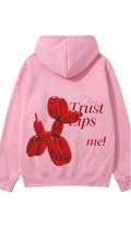 Trust Lips Me Balloon Dog Graphic Hoodie