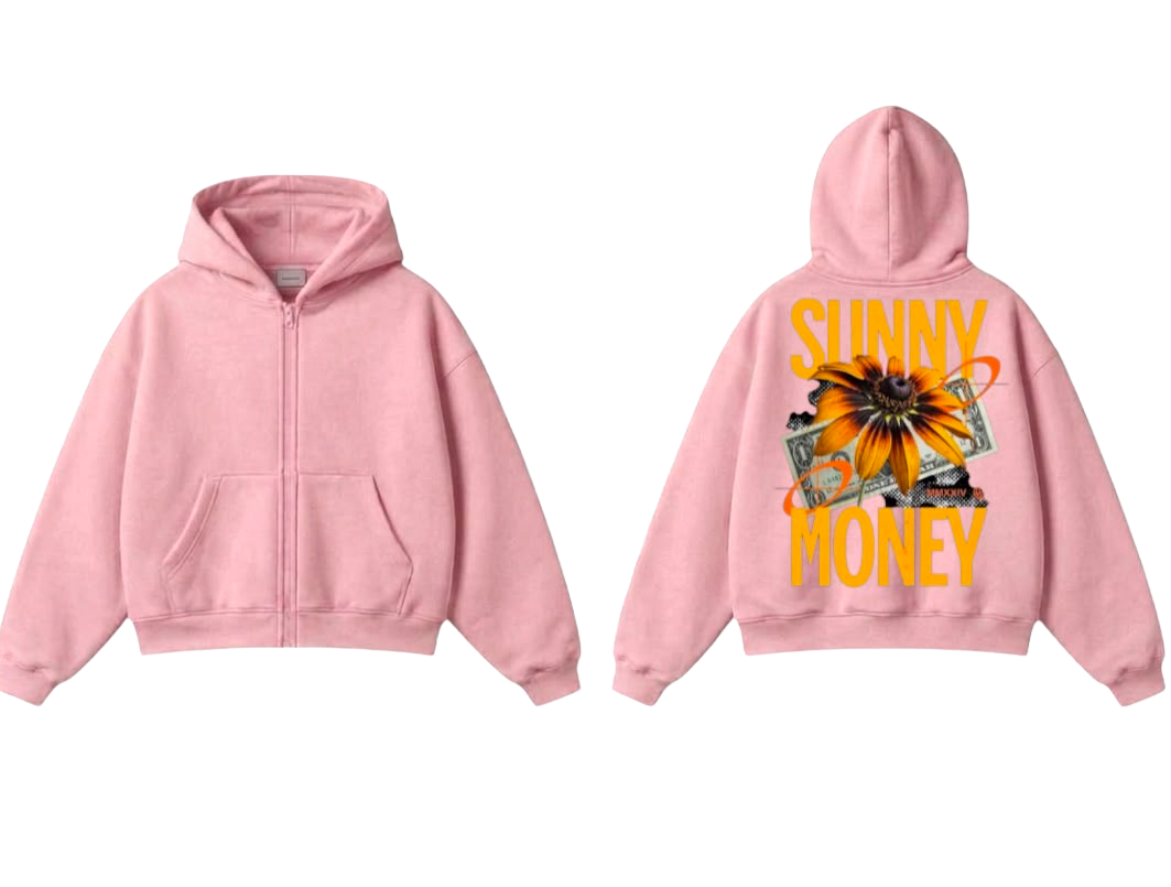 Sunny Money Graphic Zip-Up Hoodie