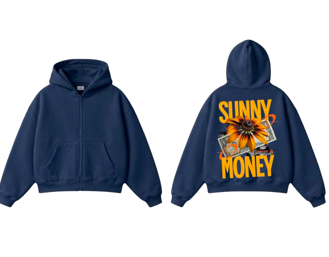 Sunny Money Graphic Zip-Up Hoodie