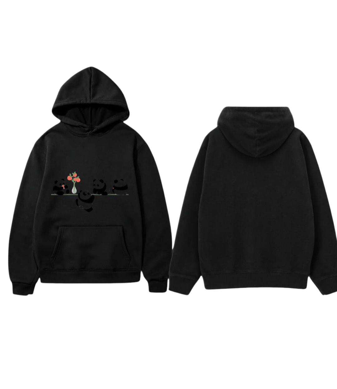 Panda Theme Premium Fleece Hoodie