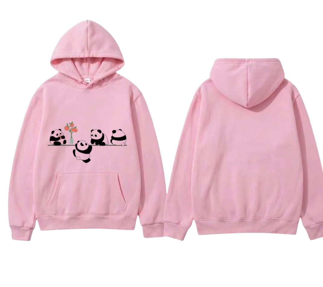Panda Theme Premium Fleece Hoodie