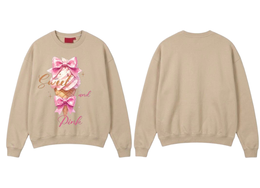 Ice-Cream Theme Premium Fleece Sweater