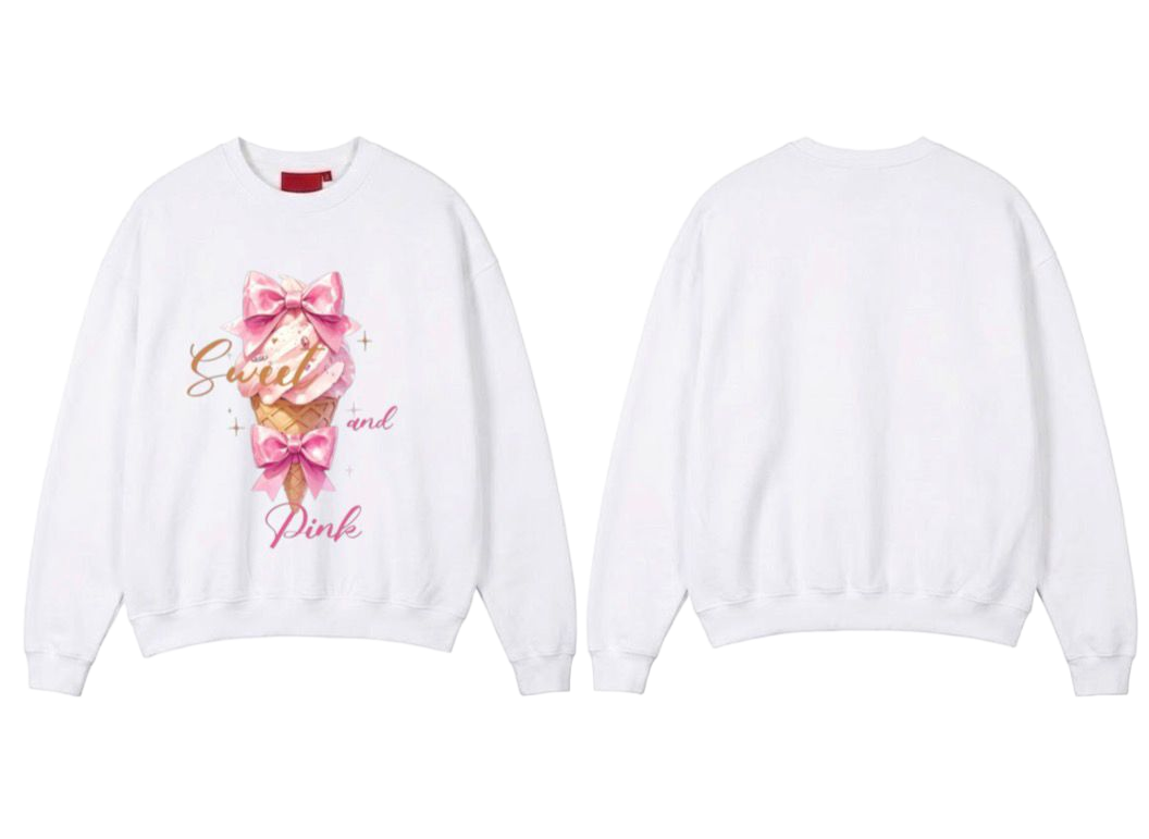 Ice-Cream Theme Premium Fleece Sweater