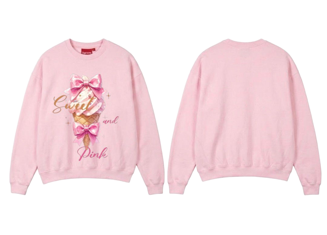 Ice-Cream Theme Premium Fleece Sweater