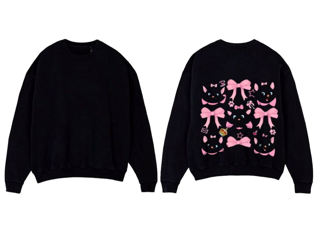 Kitten Theme Print Premium Fleece Sweater