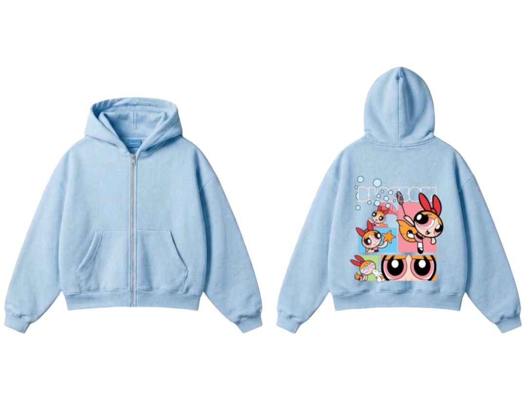 Cartoon Print Premium Fleece Zipper Jacket