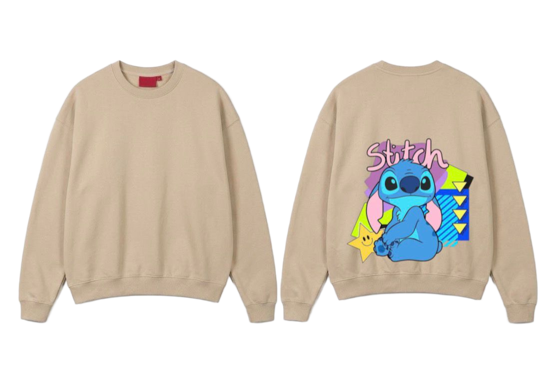 Cartoon Print Premium Fleece Sweater